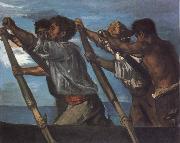 Hans von Maress Oarsmen.Study for a Fresco at the Zoological Station in Naples oil on canvas